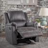 Christopher Knight Home GDFStudio Jemma Tufted Slate Microfiber Swivel Gliding Recliner Chair(Slate / Black)