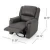 Christopher Knight Home GDFStudio Jemma Tufted Slate Microfiber Swivel Gliding Recliner Chair(Slate / Black)