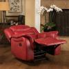 Christopher Knight Home Hawthorne Glider Recliner, Leather, Oxblood Red(Oxblood Red)