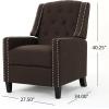 Christopher Knight Home Izidro Traditional Fabric Recliner, Coffee / Dark Brown