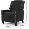 Christopher Knight Home Izidro Traditional Fabric Recliner, Dark Charcoal / Dark Brown(Dark Charcoal / Dark Brown)