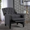 Christopher Knight Home Izidro Traditional Fabric Recliner, Dark Charcoal / Dark Brown(Dark Charcoal / Dark Brown)