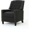 Christopher Knight Home Izidro Traditional Fabric Recliner, Dark Charcoal / Dark Brown(Dark Charcoal / Dark Brown)