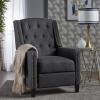 Christopher Knight Home Izidro Traditional Fabric Recliner, Dark Charcoal / Dark Brown(Dark Charcoal / Dark Brown)