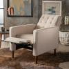 Christopher Knight Home Macedonia Mid Century Modern Tufted Back Fabric Recliner (Cream)