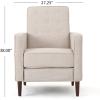 Christopher Knight Home Macedonia Mid Century Modern Tufted Back Fabric Recliner (Cream)