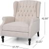 Christopher Knight Home Salome Push Back Recliner, Light Gray, Dark Brown(Beige  Dark Brown)