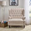 Christopher Knight Home Salome Push Back Recliner, Light Gray, Dark Brown(Beige  Dark Brown)