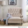 Christopher Knight Home Salome Push Back Recliner, Light Gray, Dark Brown(Beige  Dark Brown)