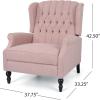 Christopher Knight Home Salome Push Back Recliner, Light Gray, Dark Brown(Light Blush  Dark Brown)