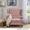 Christopher Knight Home Salome Push Back Recliner, Light Gray, Dark Brown(Light Blush  Dark Brown)