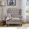 Christopher Knight Home Salome Push Back Recliner, Light Gray, Dark Brown(Light Gray  Dark Brown)