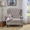 Christopher Knight Home Salome Push Back Recliner, Light Gray, Dark Brown(Light Gray  Dark Brown)