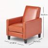 GDFStudio Christopher Knight Home Darvis Leather Recliner Club Chair, Burnt Orange