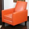GDFStudio Christopher Knight Home Darvis Leather Recliner Club Chair, Burnt Orange