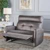 GDFStudio Christopher Knight Home Halima Microfiber 2-Seater Recliner, Slate(Slate)
