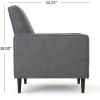 GDFStudio Christopher Knight Home Mervynn Mid-Century Modern Fabric Recliners, 2-Pcs Set, Muted Green / Dark Espresso(Grey)