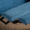 GDFStudio Christopher Knight Home Mervynn Mid-Century Modern Fabric Recliners, 2-Pcs Set, Muted Green / Dark Espresso(Muted Blue)