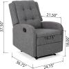 GDFStudio Christopher Knight Home Smith Traditional Recliner, Charcoal Tweed + Black(Charcoal Tweed)