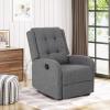 GDFStudio Christopher Knight Home Smith Traditional Recliner, Charcoal Tweed + Black(Charcoal Tweed)