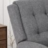 GDFStudio Christopher Knight Home Smith Traditional Recliner, Charcoal Tweed + Black(Charcoal Tweed)