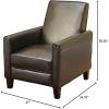 GDFStudio Lucas Space-Saving Leather Recliner | Perfect for Home or Office | Ideal Furnishing Option for Smaller Living Spaces