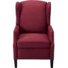 GDFStudio Weyland Wingback Traditional Fabric Recliner (Deep Red) 33.25D x 26.5W x 40H in(Deep Red)