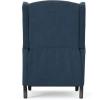 GDFStudio Weyland Wingback Traditional Fabric Recliner (Deep Red) 33.25D x 26.5W x 40H in(Navy Blue)