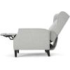 GDFStudio Weyland Wingback Traditional Fabric Recliner (Deep Red) 33.25D x 26.5W x 40H in(Taupe Tweed)