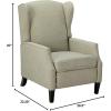GDFStudio Weyland Wingback Traditional Fabric Recliner (Deep Red) 33.25D x 26.5W x 40H in(Taupe Tweed)