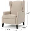 GDFStudio Weyland Wingback Traditional Fabric Recliner (Deep Red) 33.25D x 26.5W x 40H in(Wheat)