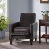 Lucas Leather Recliner Club Chair, Brown(Brown Leather)