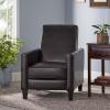 Lucas Leather Recliner Club Chair, Brown(Brown Leather)