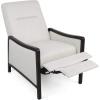 Veatch Pushback Recliner – Navy Blue/Dark Walnut(Beige + Dark Walnut)
