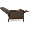 Veatch Pushback Recliner – Navy Blue/Dark Walnut(Brown + Dark Walnut)
