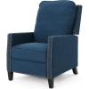 Christopher Knight Home Armstrong Recliner, Navy Blue + Dark Brown