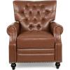 Christopher Knight Home Callade Tufted Recliner – Beige/Dark Brown(Cognac Brown + Dark Brown)