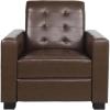 Christopher Knight Home Craigue Tufted Pushback Recliner – Faux Leather – Dark Brown/Dark Brown(Dark Brown)