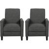 Christopher Knight Home Emmie Fabric Recliner (Set of 2), Wheat, Dark Brown(Moss Gray  Dark Brown)