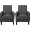 Christopher Knight Home Emmie Fabric Recliner (Set of 2), Wheat, Dark Brown(Smoke  Dark Brown)