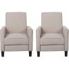 Christopher Knight Home Emmie Fabric Recliner (Set of 2), Wheat, Dark Brown(Wheat  Dark Brown)