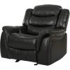 Christopher Knight Home GDFStudio Great Deal Furniture Merit Black Leather Recliner/Glider Chair