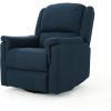 Christopher Knight Home GDFStudio Jemma Tufted Fabric Swivel Gliding Recliner Chair, Plastic, (Navy Blue), 31.25 x 37.50 x 38.25