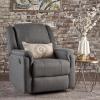 Christopher Knight Home GDFStudio Jemma Tufted Slate Microfiber Swivel Gliding Recliner Chair(Charcoal / Black)