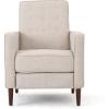 Christopher Knight Home Macedonia Mid Century Modern Tufted Back Fabric Recliner (Cream)
