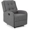 GDFStudio Christopher Knight Home Smith Traditional Recliner, Charcoal Tweed + Black(Charcoal Tweed)