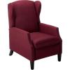 GDFStudio Weyland Wingback Traditional Fabric Recliner (Deep Red) 33.25D x 26.5W x 40H in(Deep Red)