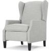 GDFStudio Weyland Wingback Traditional Fabric Recliner (Deep Red) 33.25D x 26.5W x 40H in(Taupe Tweed)