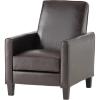 Lucas Leather Recliner Club Chair, Brown(Brown Leather)