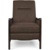 Veatch Pushback Recliner – Navy Blue/Dark Walnut(Brown + Dark Walnut)